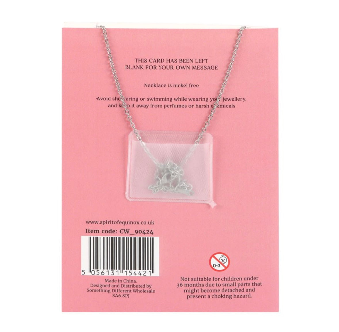 Collana con luna in Quarzo rosa
